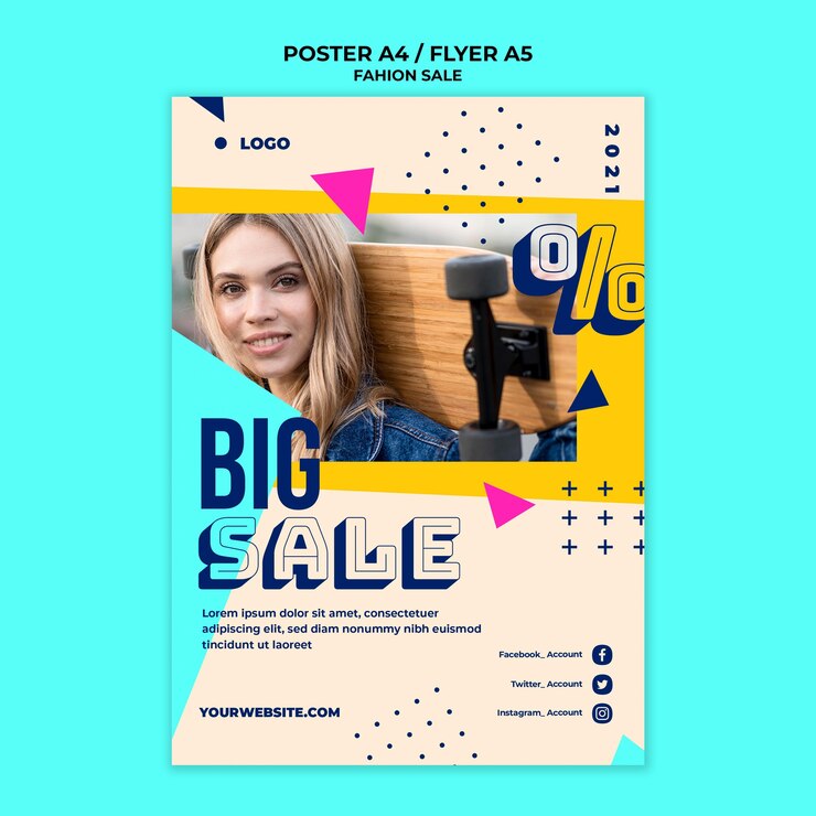 Gratis PSD sjabloon voor mode verkoop poster
