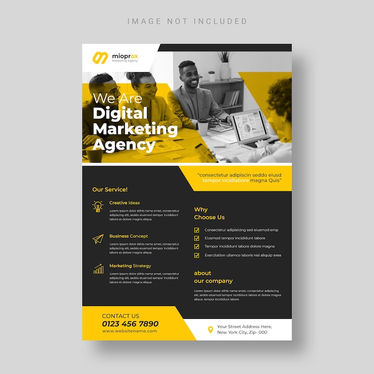 Gratis PSD sjabloon voor modern zakelijk flyer