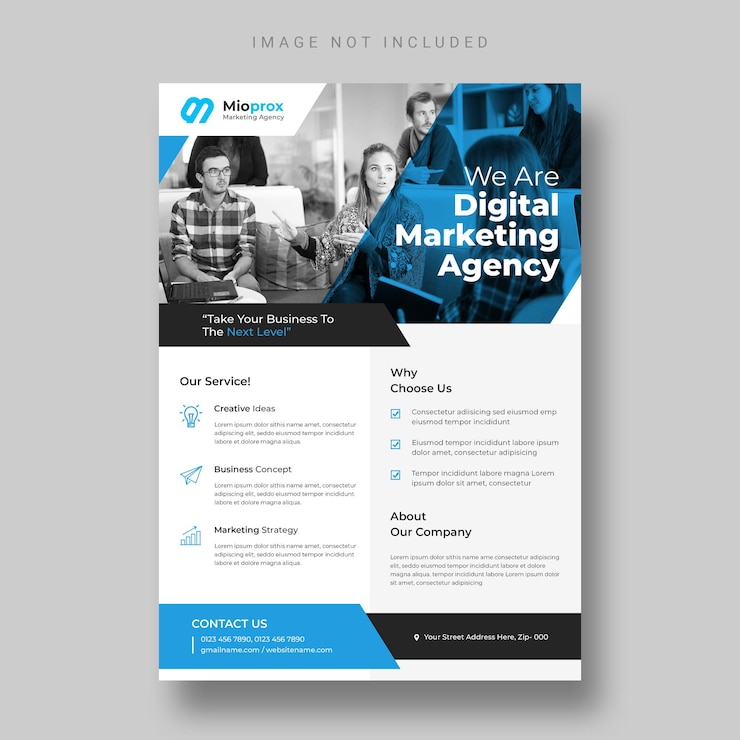 Gratis PSD sjabloon voor modern zakelijk flyer