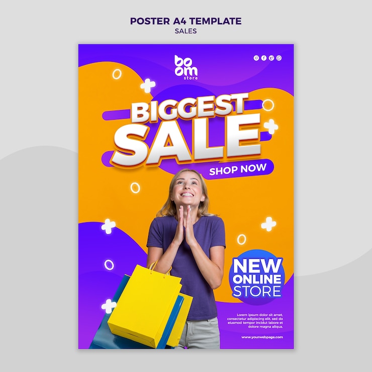 Gratis PSD sjabloon voor moderne verkoopposters