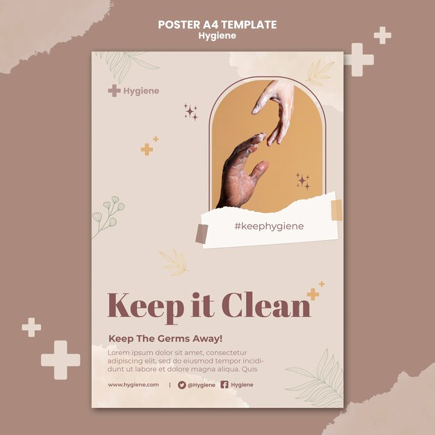 Sjabloon voor platte hygiëneposter