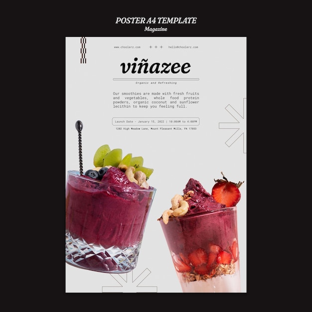 Sjabloon voor platte ontwerptijdschrift