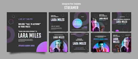 Gratis PSD sjabloon voor platte streamers