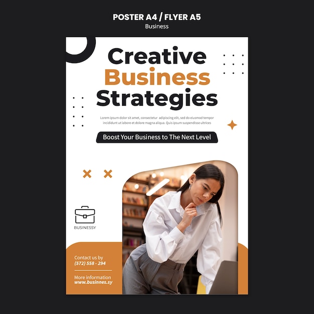 Gratis PSD sjabloon voor poster voor creatieve bedrijfsstrategieën