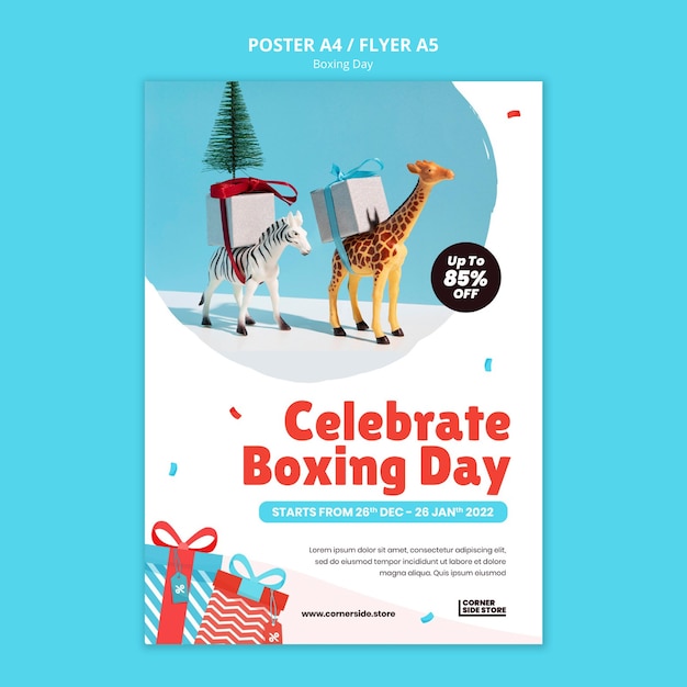 Sjabloon voor poster voor tweede kerstdag