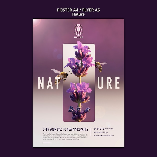 Gratis PSD sjabloon voor prachtige natuurposters