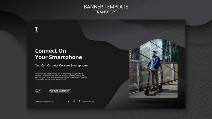 Gratis PSD sjabloon voor scooterbanner