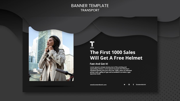 Gratis PSD sjabloon voor scooterbanner