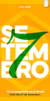 Gratis PSD sjabloon voor sociale media 7 september braziliaanse onafhankelijkheidsdag independencia do brasil