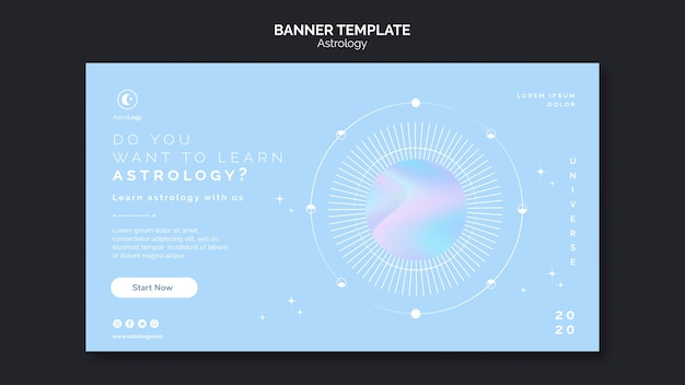 Gratis PSD sjabloon voor spandoek astrologie