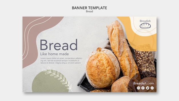 Gratis PSD sjabloon voor spandoek brood concept