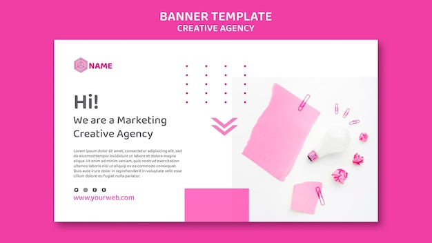 Gratis PSD sjabloon voor spandoek creatief bureau