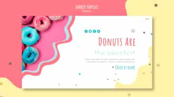 Gratis PSD sjabloon voor spandoek donut concept