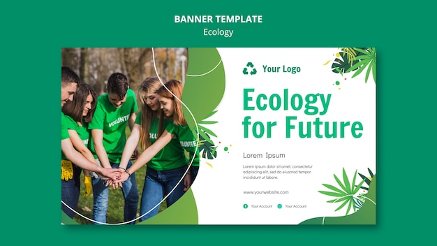 Sjabloon voor spandoek ecologie concept