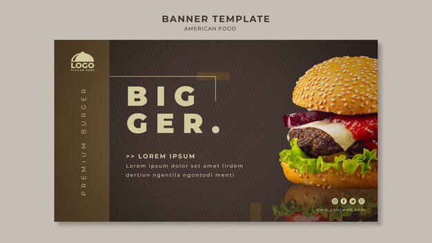 Sjabloon voor spandoek hamburger