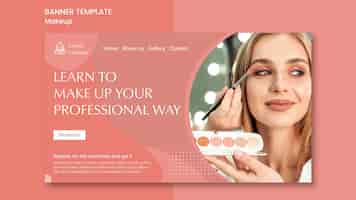 Gratis PSD sjabloon voor spandoek make-up concept