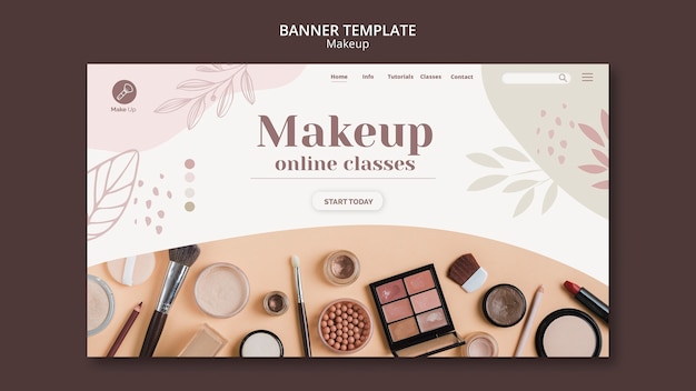 Gratis PSD sjabloon voor spandoek make-up concept