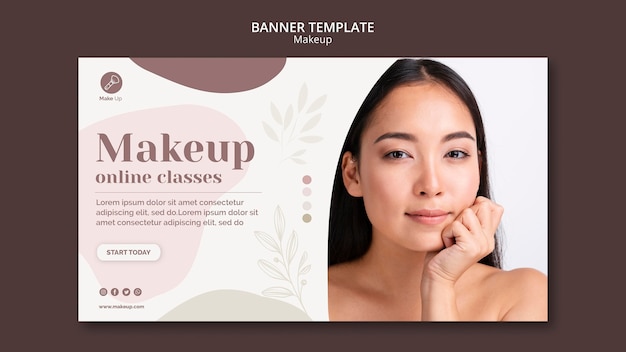 Gratis PSD sjabloon voor spandoek make-up concept