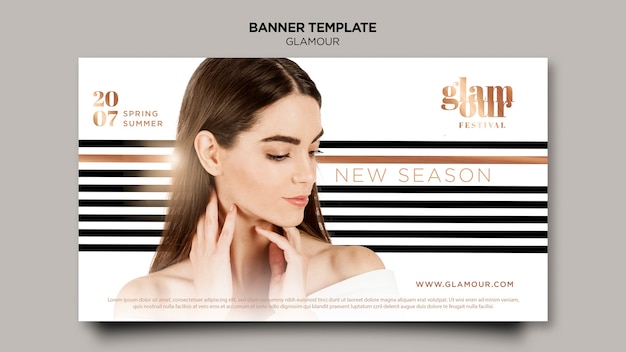 Gratis PSD sjabloon voor spandoek moderne glamour