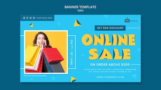 Sjabloon voor spandoek online verkoop