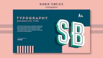 Gratis PSD sjabloon voor spandoek typografie