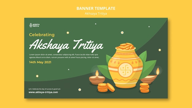 Gratis PSD sjabloon voor spandoek van akshaya tritiya