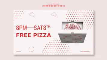 Gratis PSD sjabloon voor spandoek van pizza restaurant advertentie