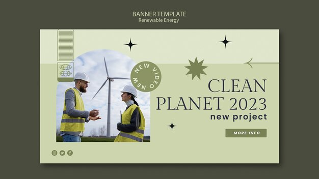Sjabloon voor spandoek voor hernieuwbare energie