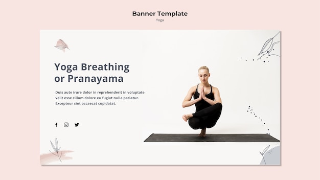 Gratis PSD sjabloon voor spandoek yoga