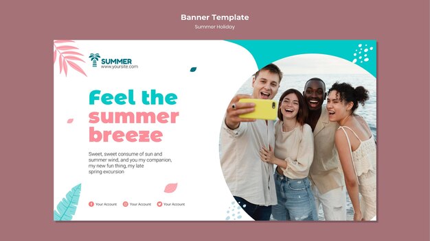 Gratis PSD sjabloon voor spandoek zomerbries