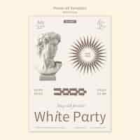 Gratis PSD sjabloon voor verticale poster voor witte partij