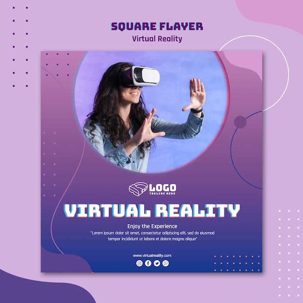 Gratis PSD sjabloon voor virtual reality-flyer