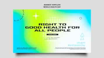 Gratis PSD sjabloon voor wereldgezondheidsdag met kleurovergang