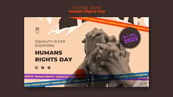 Gratis PSD sjabloonontwerp voor de dag van de mensenrechten
