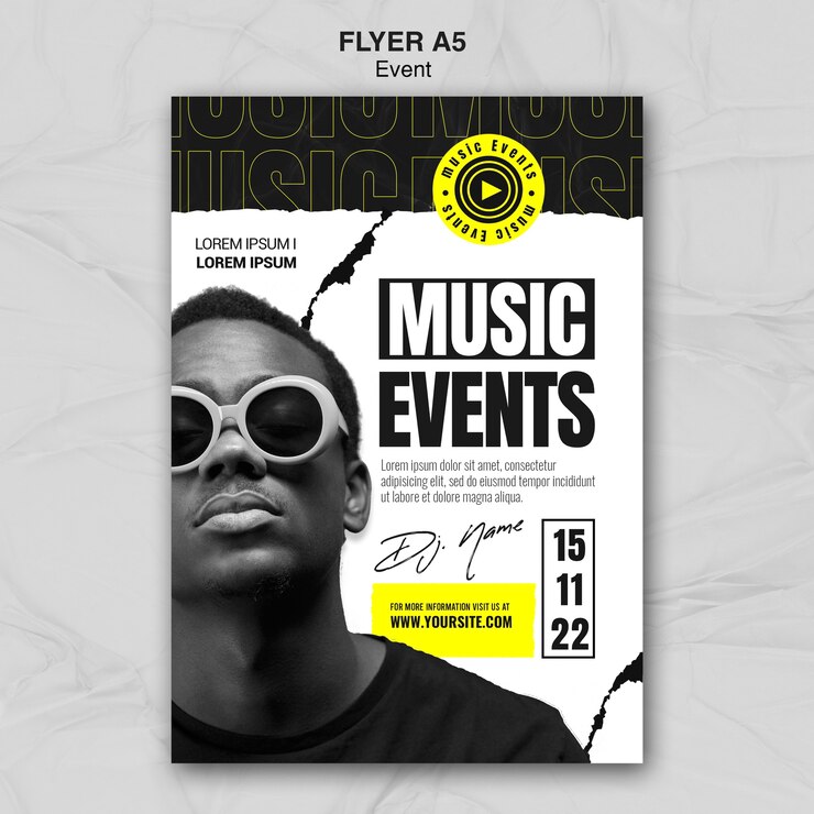 Gratis PSD sjabloonontwerp voor evenementflyer