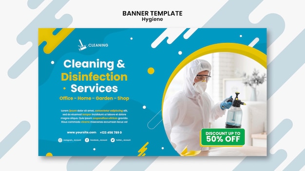 Gratis PSD sjabloonontwerp voor hygiënebanner