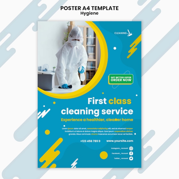 Gratis PSD sjabloonontwerp voor hygiëneposters