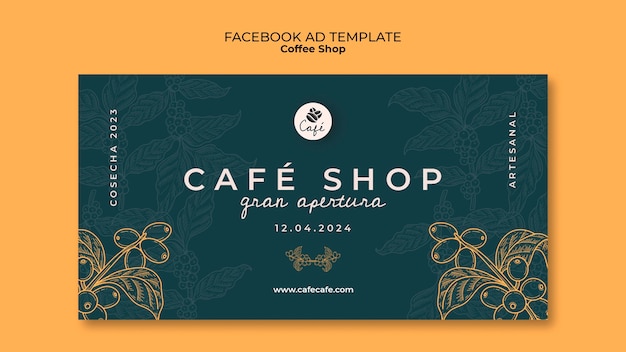 Gratis PSD sjabloonontwerp voor koffieshop