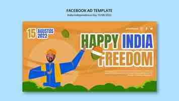 Gratis PSD sjabloonontwerp voor onafhankelijkheidsdag india