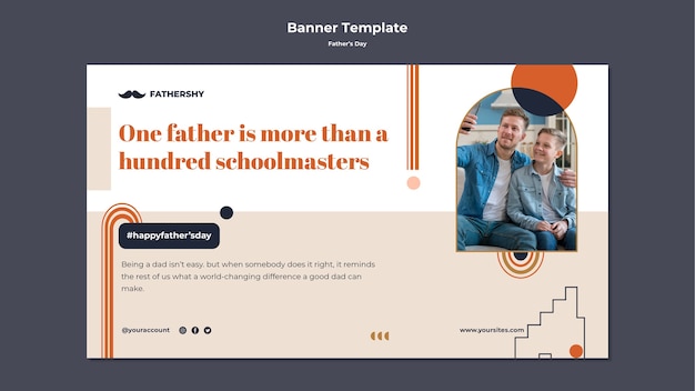 Sjabloonontwerp voor vaderdag-banner