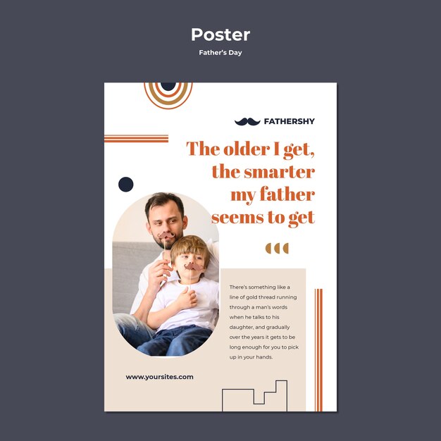 Sjabloonontwerp voor vaderdagposter