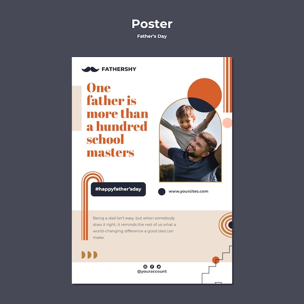 Sjabloonontwerp voor vaderdagposter