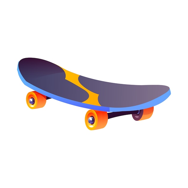 Gratis PSD skateboard-illustratieontwerp