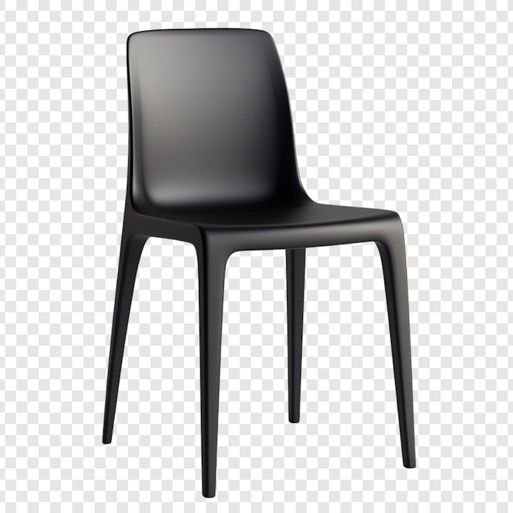 PSD Gratis sleek black chair modern design minimalist style simple elegance