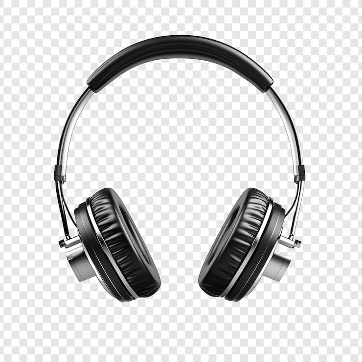 PSD Gratis sleek black headphones immersive audio experience