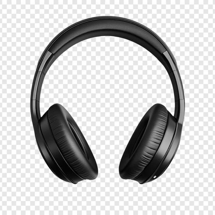 PSD Gratis sleek black overear headphones immersive audio experience