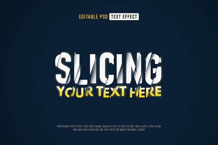 PSD Gratis sliced font editable psd text effect