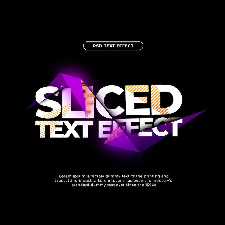 PSD Gratis sliced text effect