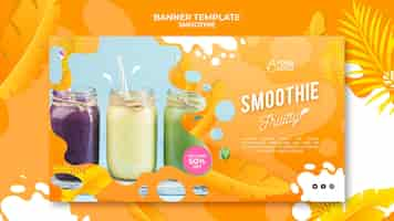 Gratis PSD smoothie banner concept