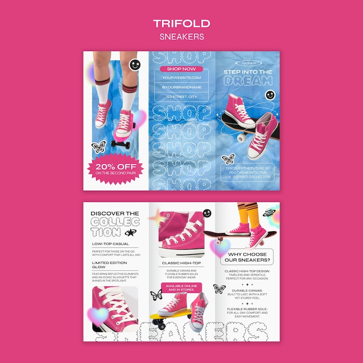 Gratis PSD sneakers sjabloonontwerp